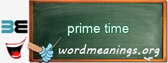 WordMeaning blackboard for prime time